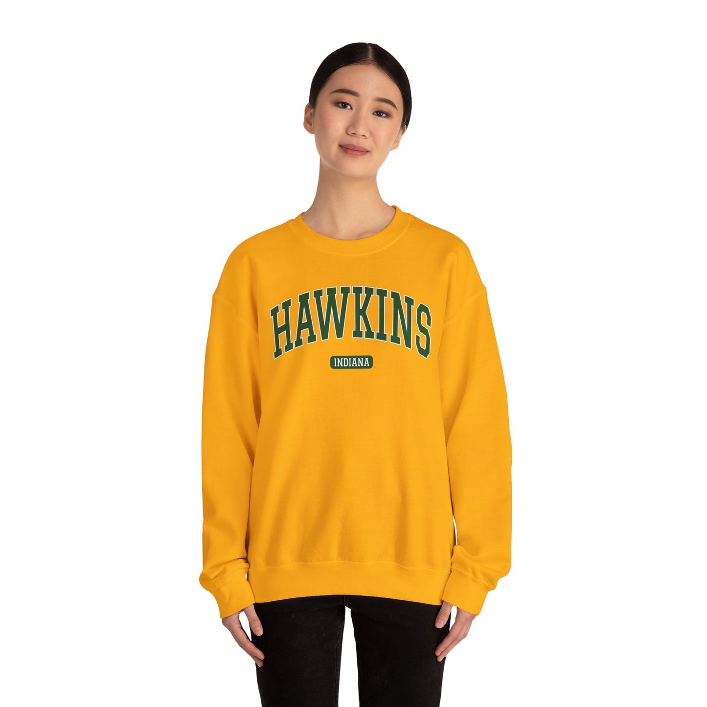 Hawkins Indiana Retro Sweatshirt - Upside Down shirt, Hawkins High School, Halloween Horror Sci-Fi, Funny School Shirt