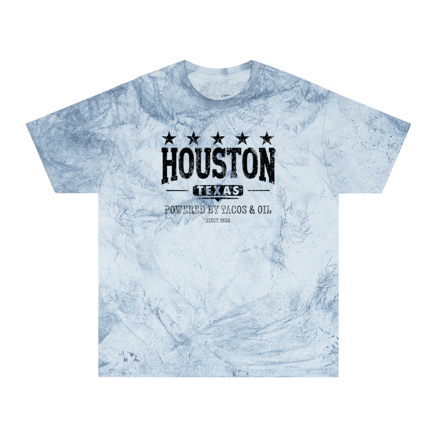 Houston: Powered By Tacos & Oil - Color Blast T-Shirt