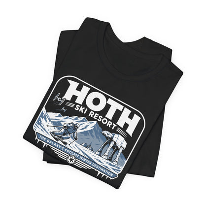 Hoth Ski Resort Shirt – Star Wars Inspired Ski T-Shirt | Bella Canvas 3001 Sci-Fi Snow Tee