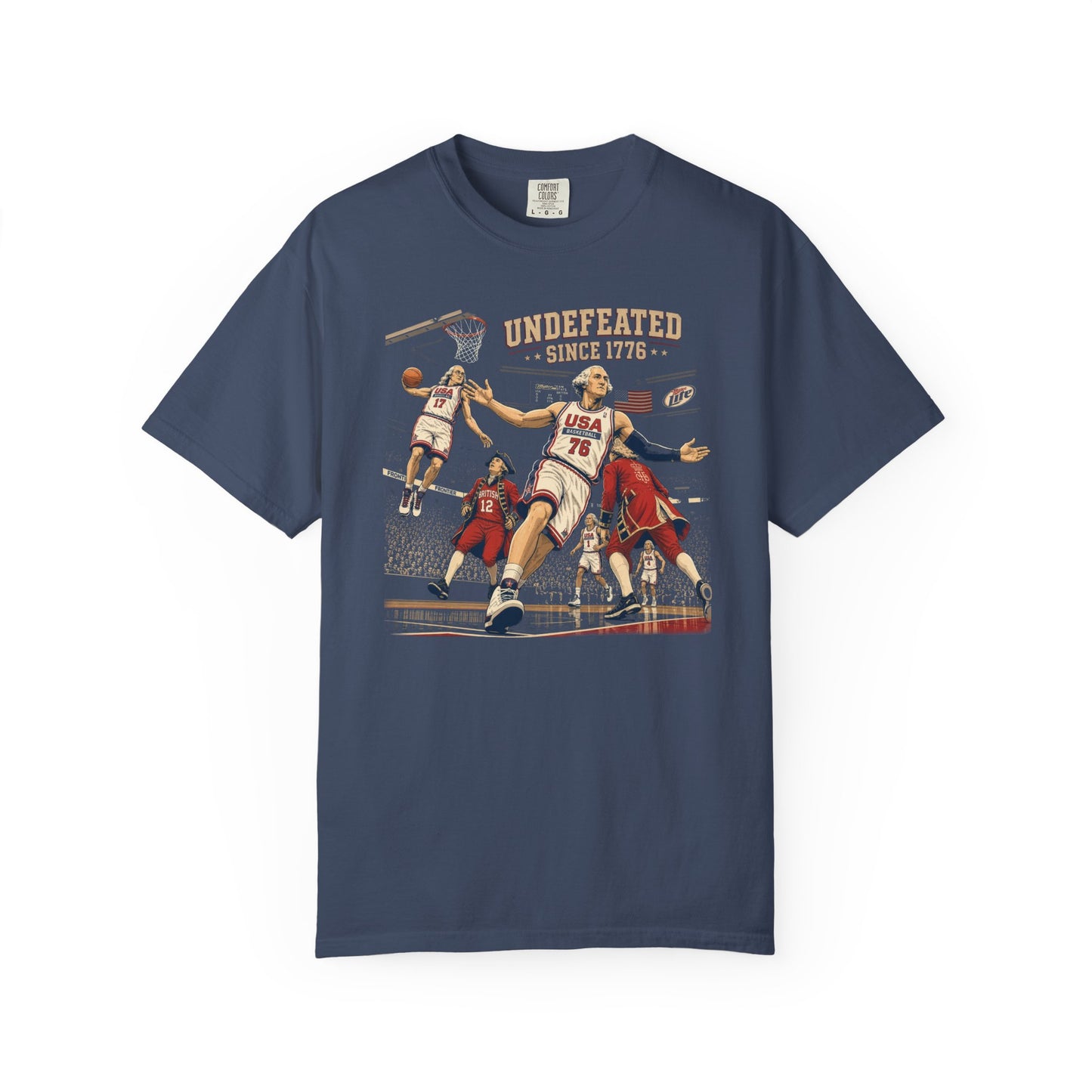 USA Undefeated 1776 Basketball Shirt - Comfort Colors® Funny 4th Of July Shirt