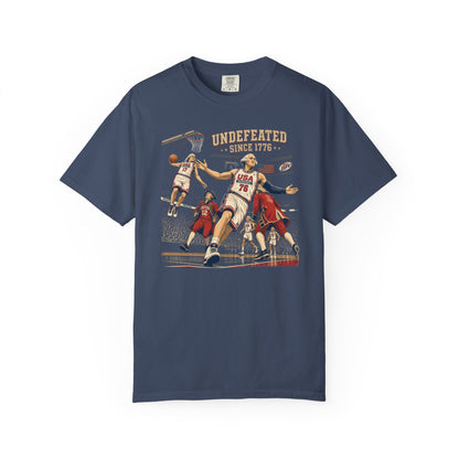 USA Undefeated 1776 Basketball Shirt - Comfort Colors® Funny 4th Of July Shirt
