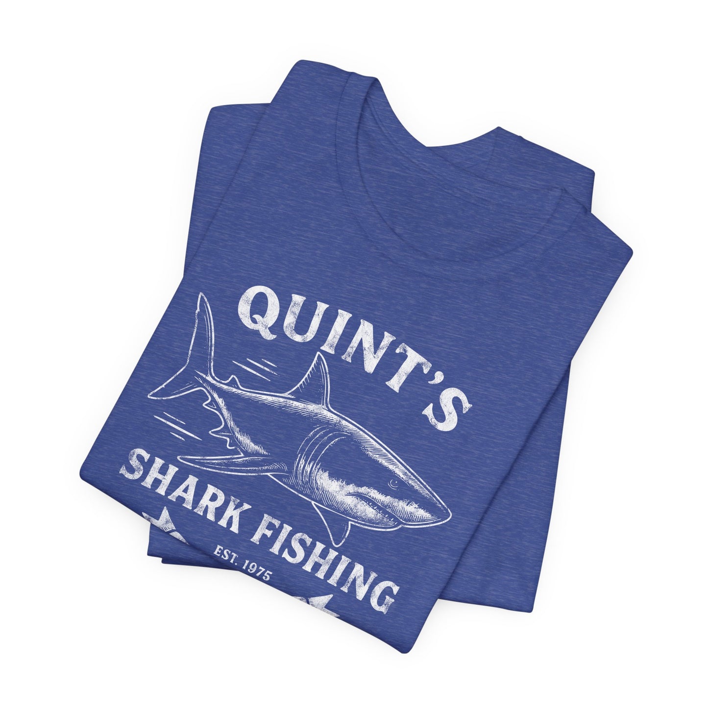 Quint's Shark Fishing Tours - Jaws Amity Island 1975 Unisex Tee, Fishing Shirt