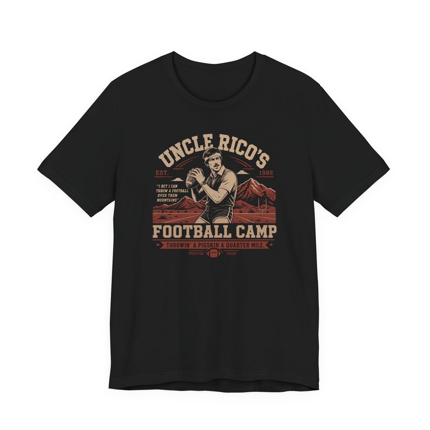Uncle Rico’s Football Camp T-Shirt – Funny Retro Comedy Tee