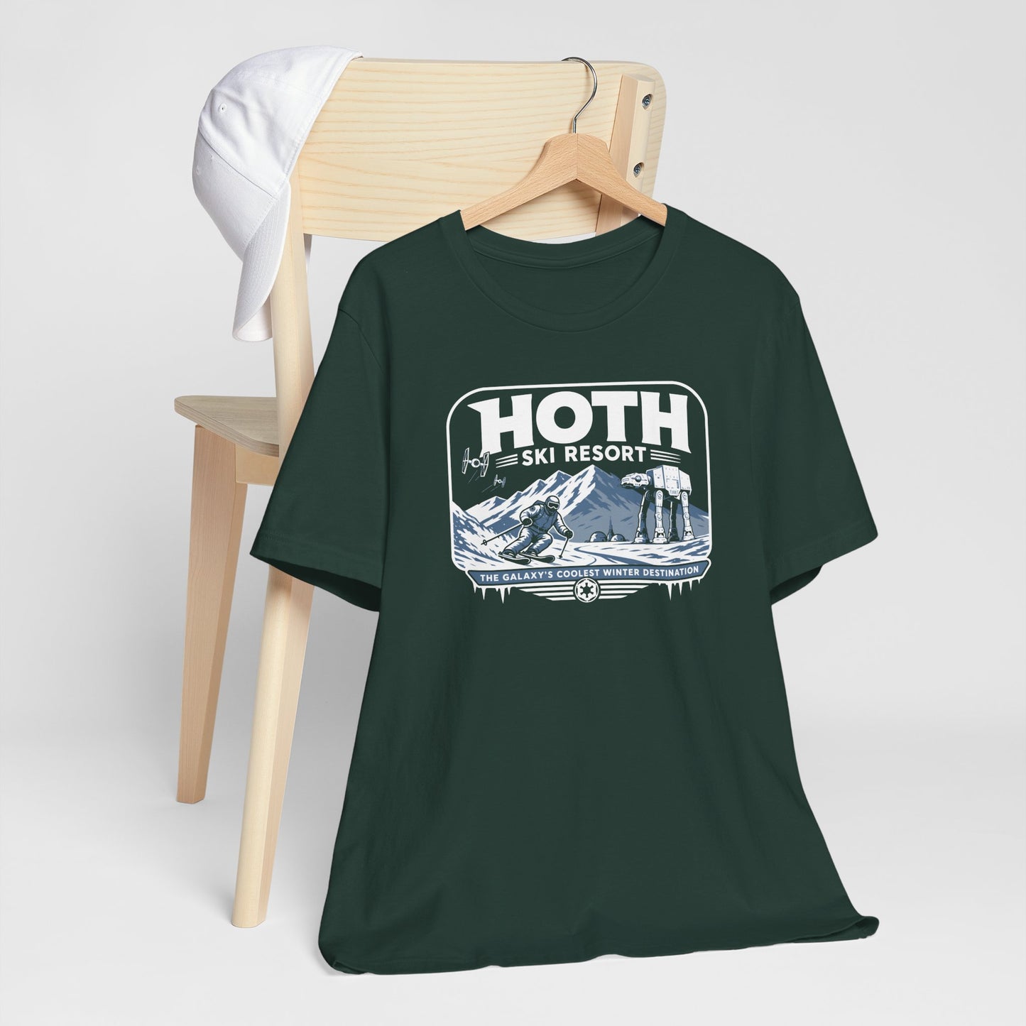 Hoth Ski Resort Shirt – Star Wars Inspired Ski T-Shirt | Bella Canvas 3001 Sci-Fi Snow Tee
