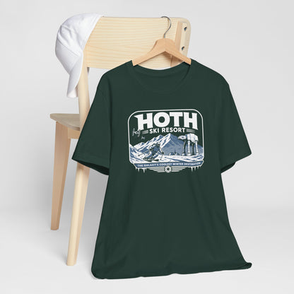Hoth Ski Resort Shirt – Star Wars Inspired Ski T-Shirt | Bella Canvas 3001 Sci-Fi Snow Tee