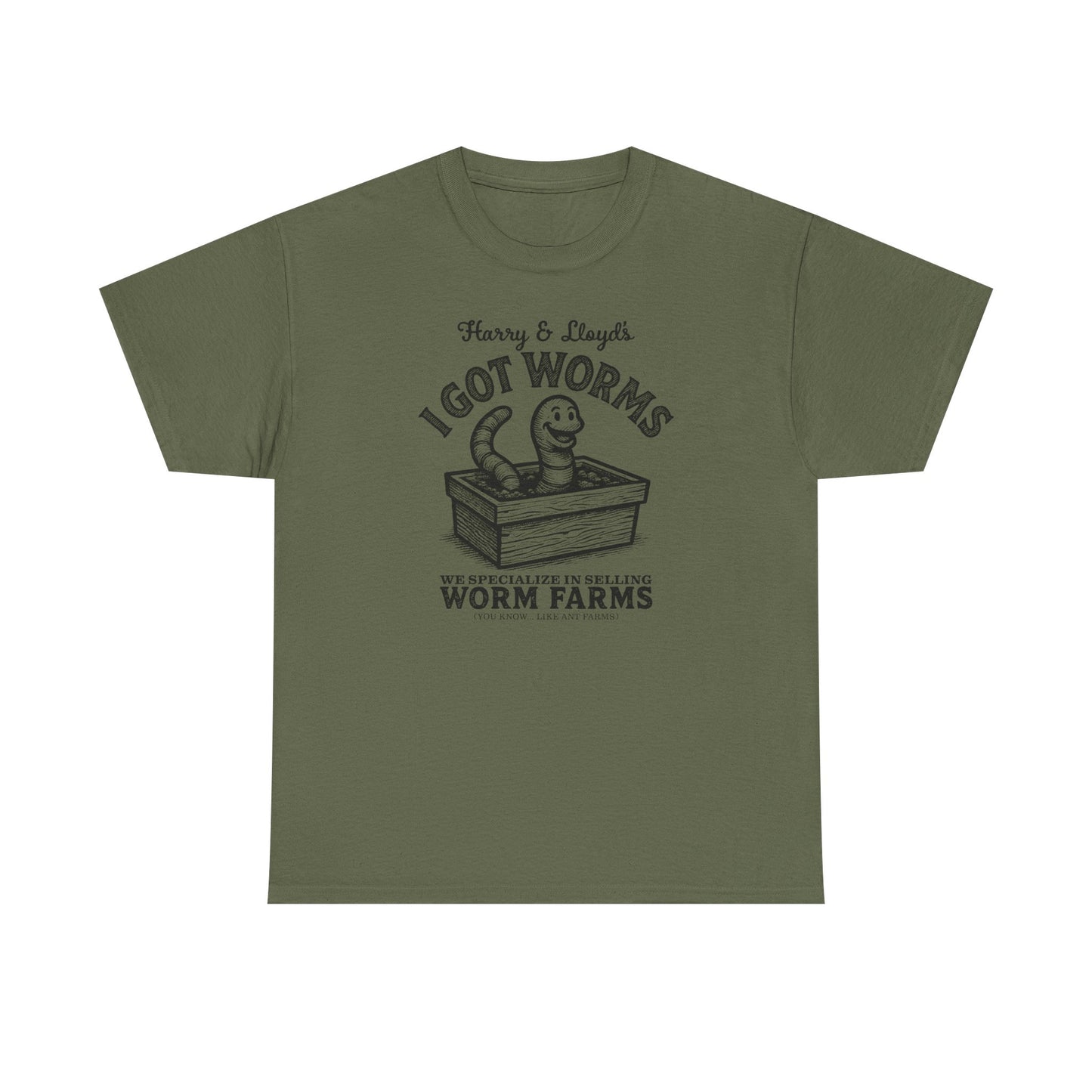 I Got Worms shirt - Funny Dumb and Dumber T-shirt, Comedy Graphic Tee, Vintage Pop Culture