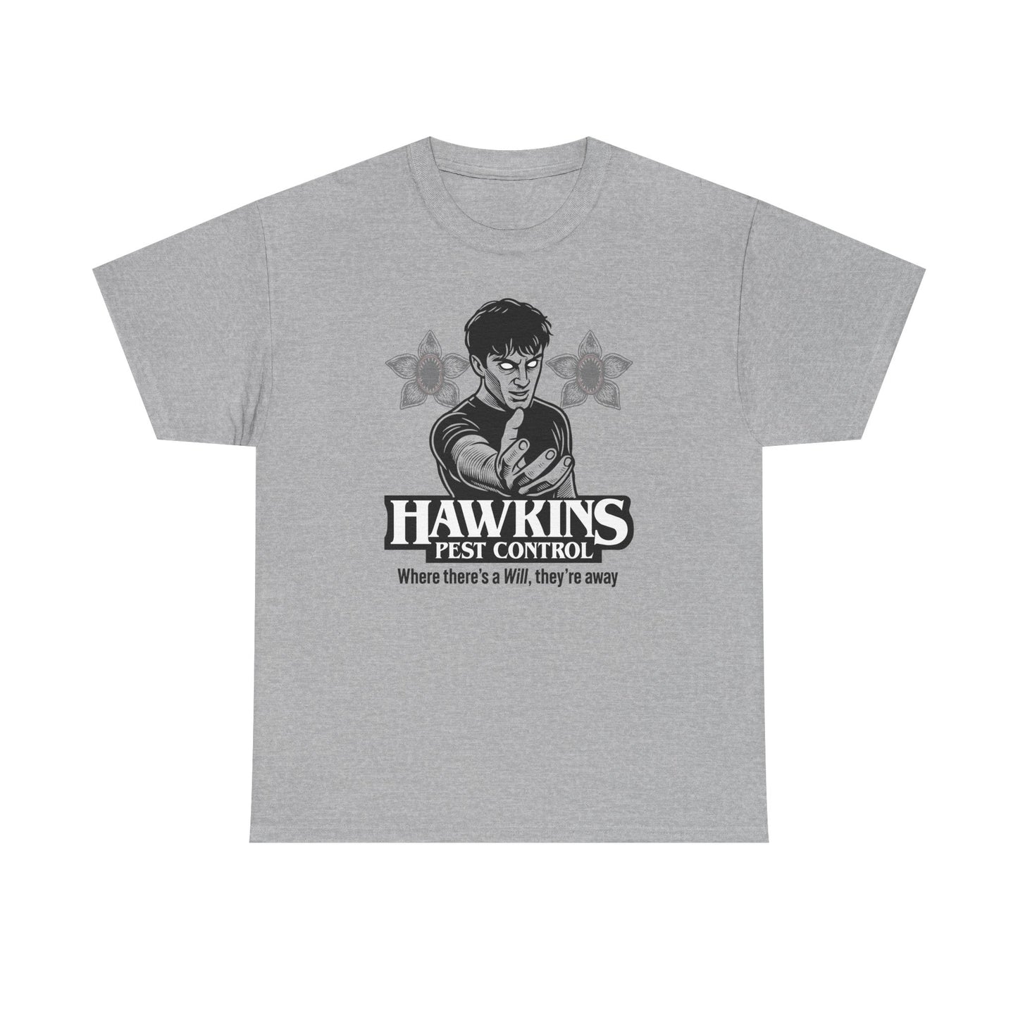 Hawkins Pest Control Shirt - Funny Stranger Things Movie Shirt, Retro 80s Sci-Fi Horror, Upside Down Shirt