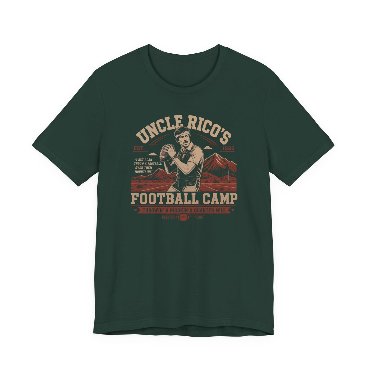 Uncle Rico’s Football Camp T-Shirt – Funny Retro Comedy Tee