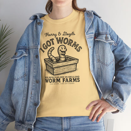 I Got Worms shirt - Funny Dumb and Dumber T-shirt, Comedy Graphic Tee, Vintage Pop Culture