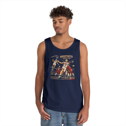 Undefeated America -- Tank Top, Gildan Heavy Cotton