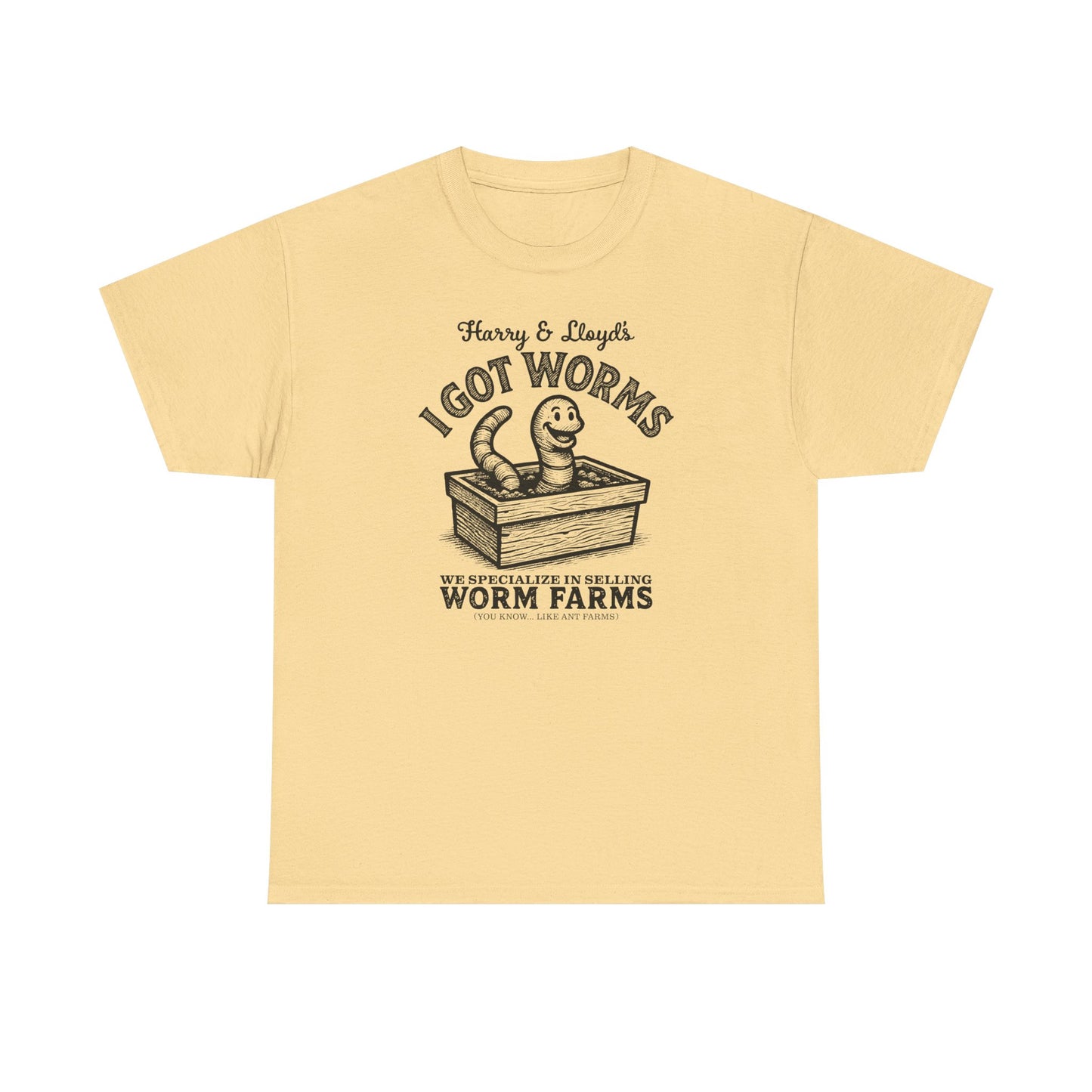 I Got Worms shirt - Funny Dumb and Dumber T-shirt, Comedy Graphic Tee, Vintage Pop Culture