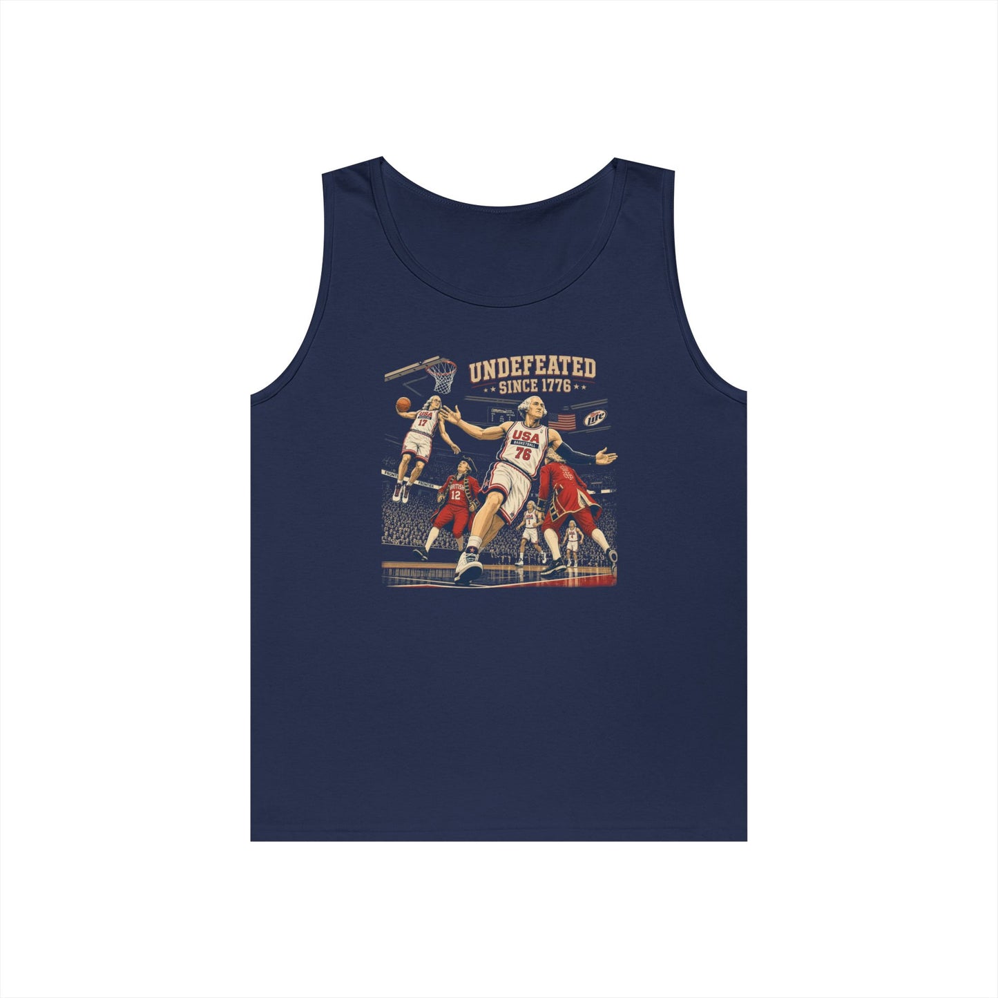 Undefeated America -- Tank Top, Gildan Heavy Cotton