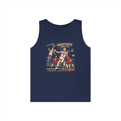 Undefeated America -- Tank Top, Gildan Heavy Cotton
