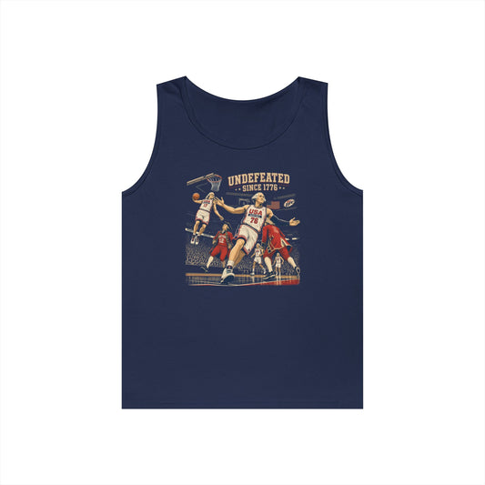 Undefeated America -- Tank Top, Gildan Heavy Cotton