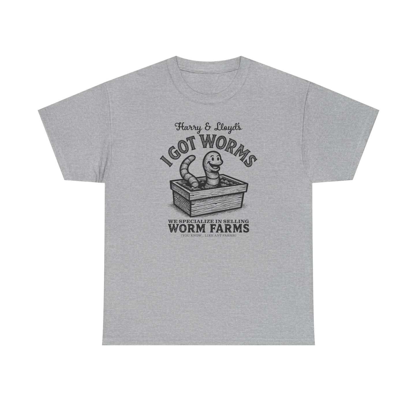 I Got Worms shirt - Funny Dumb and Dumber T-shirt, Comedy Graphic Tee, Vintage Pop Culture