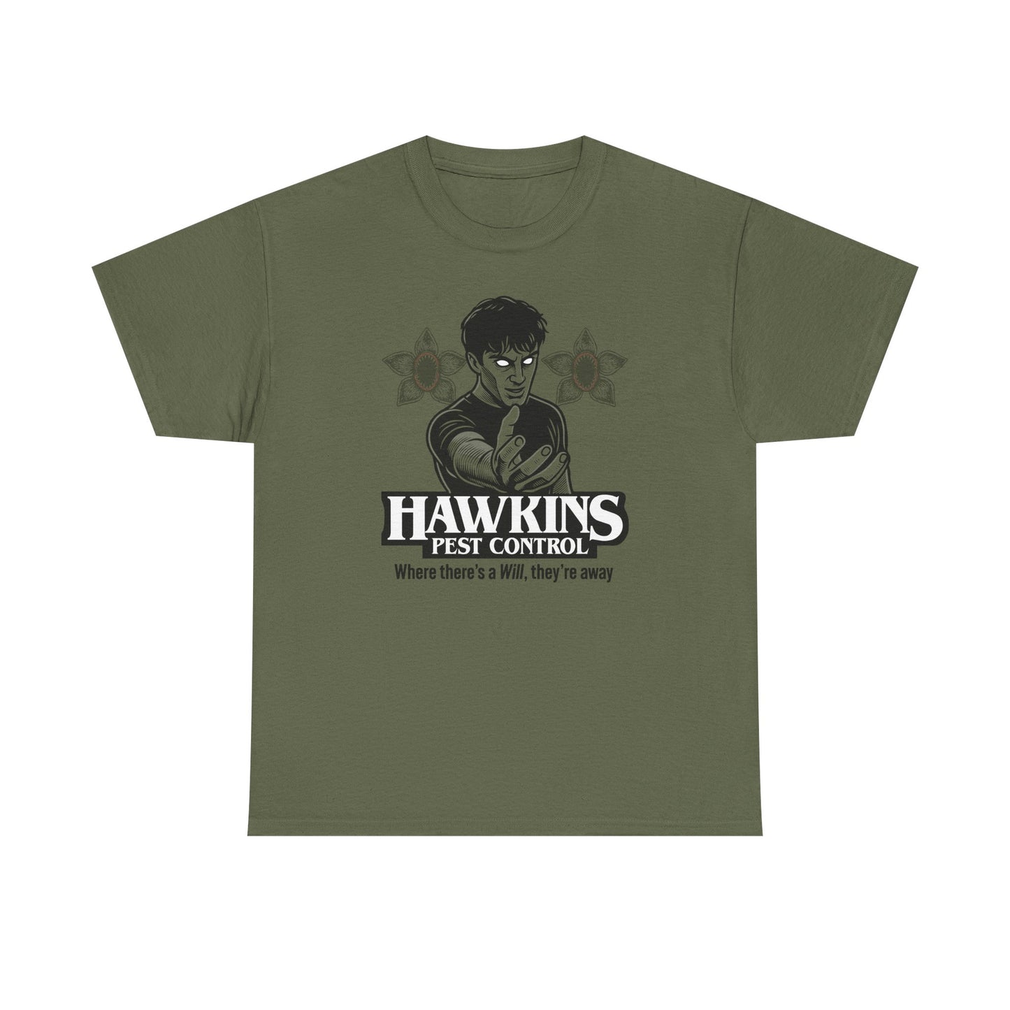 Hawkins Pest Control Shirt - Funny Stranger Things Movie Shirt, Retro 80s Sci-Fi Horror, Upside Down Shirt