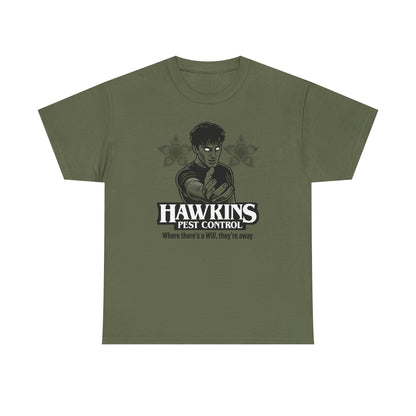 Hawkins Pest Control Shirt - Funny Stranger Things Movie Shirt, Retro 80s Sci-Fi Horror, Upside Down Shirt