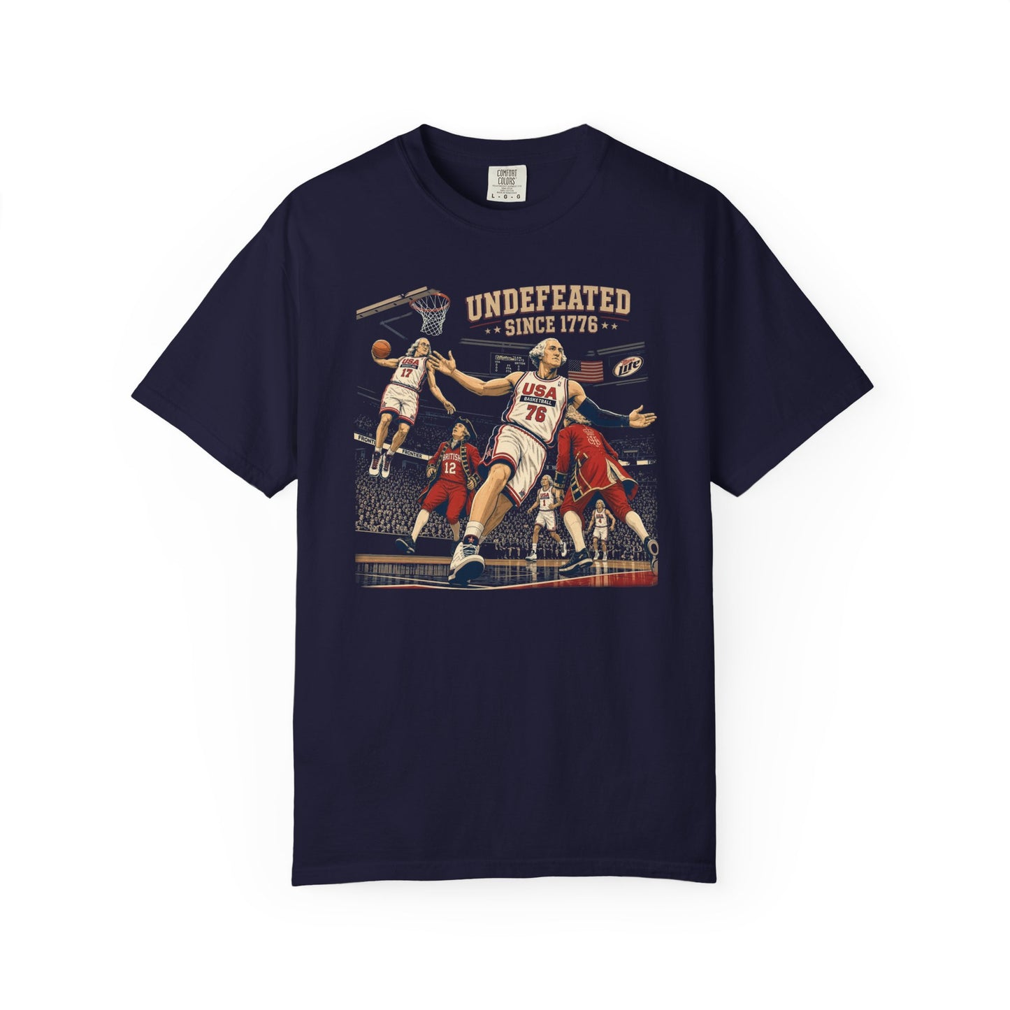 USA Undefeated 1776 Basketball Shirt - Comfort Colors® Funny 4th Of July Shirt