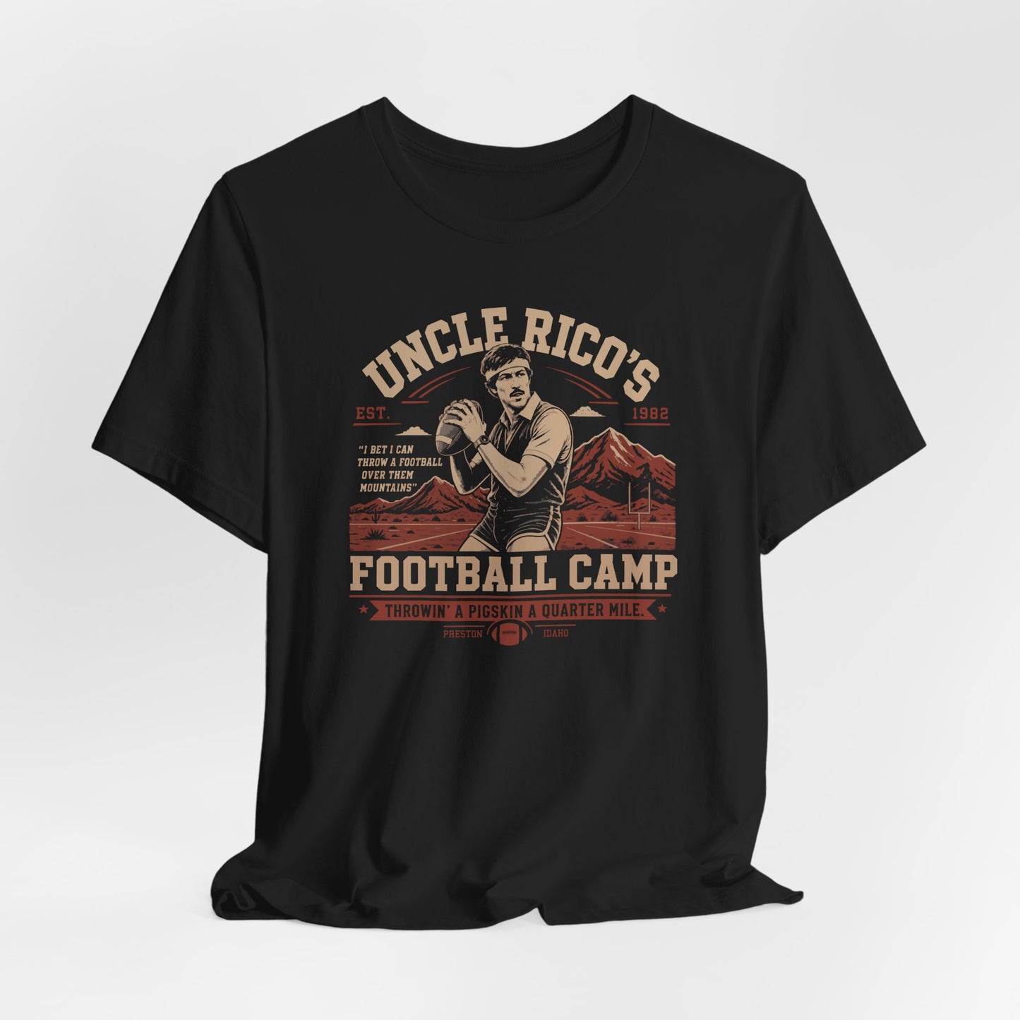 Uncle Rico’s Football Camp T-Shirt – Funny Retro Comedy Tee