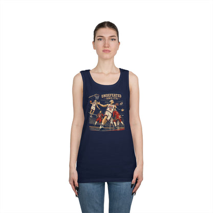 Undefeated America -- Tank Top, Gildan Heavy Cotton