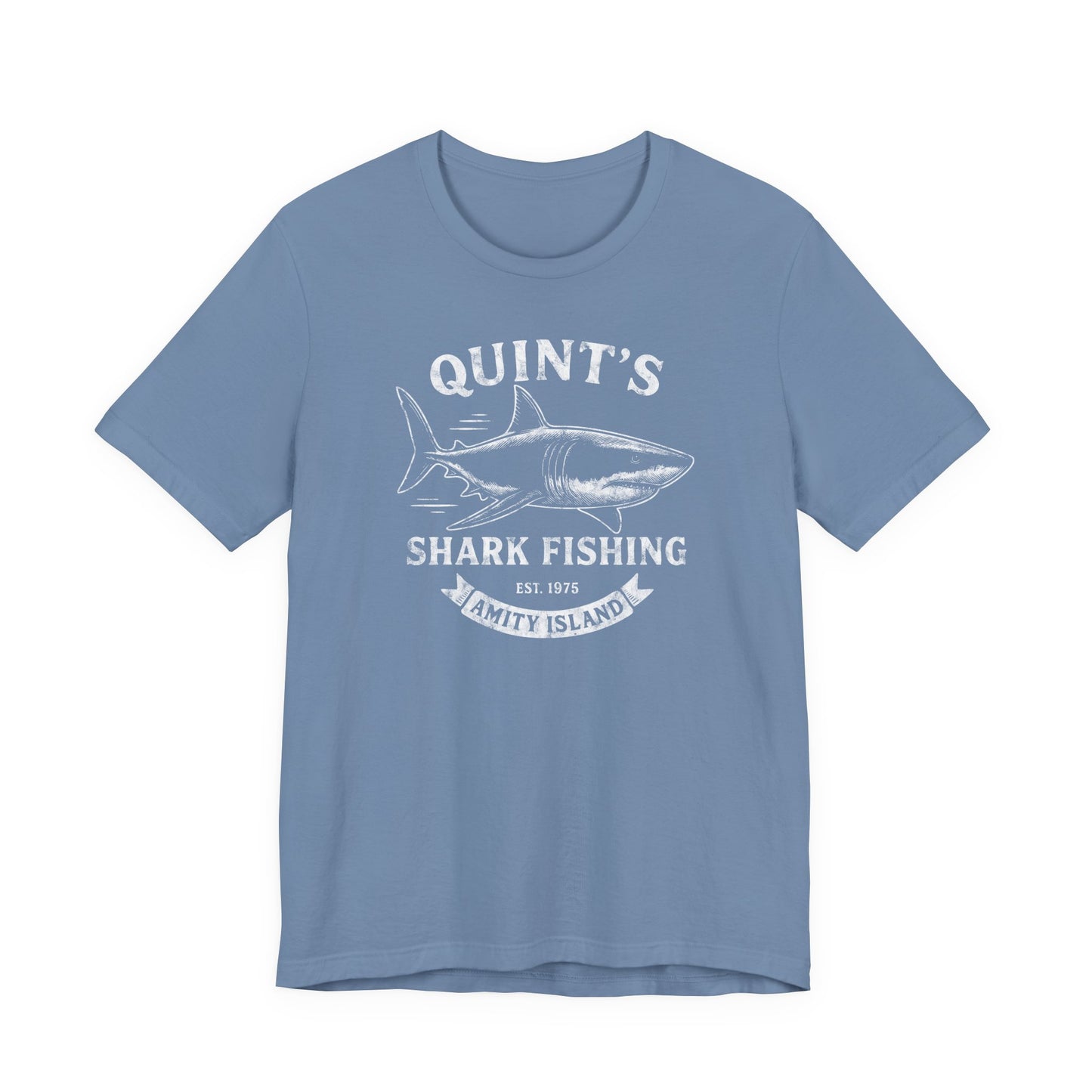 Quint's Shark Fishing Tours - Jaws Amity Island 1975 Unisex Tee, Fishing Shirt