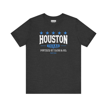 Houston, Texas: Powered By Tacos & Oil - T-Shirt