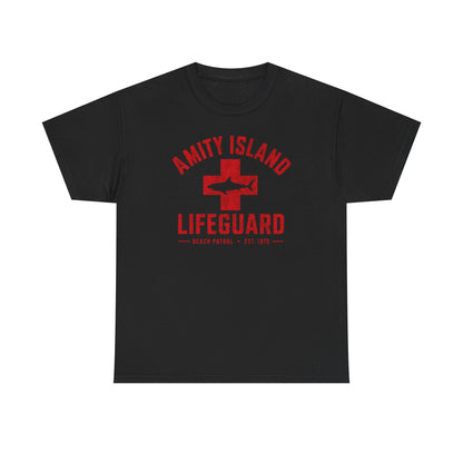 Jaws Amity Island Lifeguard shirt - JAWS Inspired T-Shirt, Vintage Beach Movie Tee