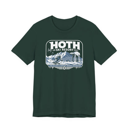 Hoth Ski Resort Shirt – Star Wars Inspired Ski T-Shirt | Bella Canvas 3001 Sci-Fi Snow Tee