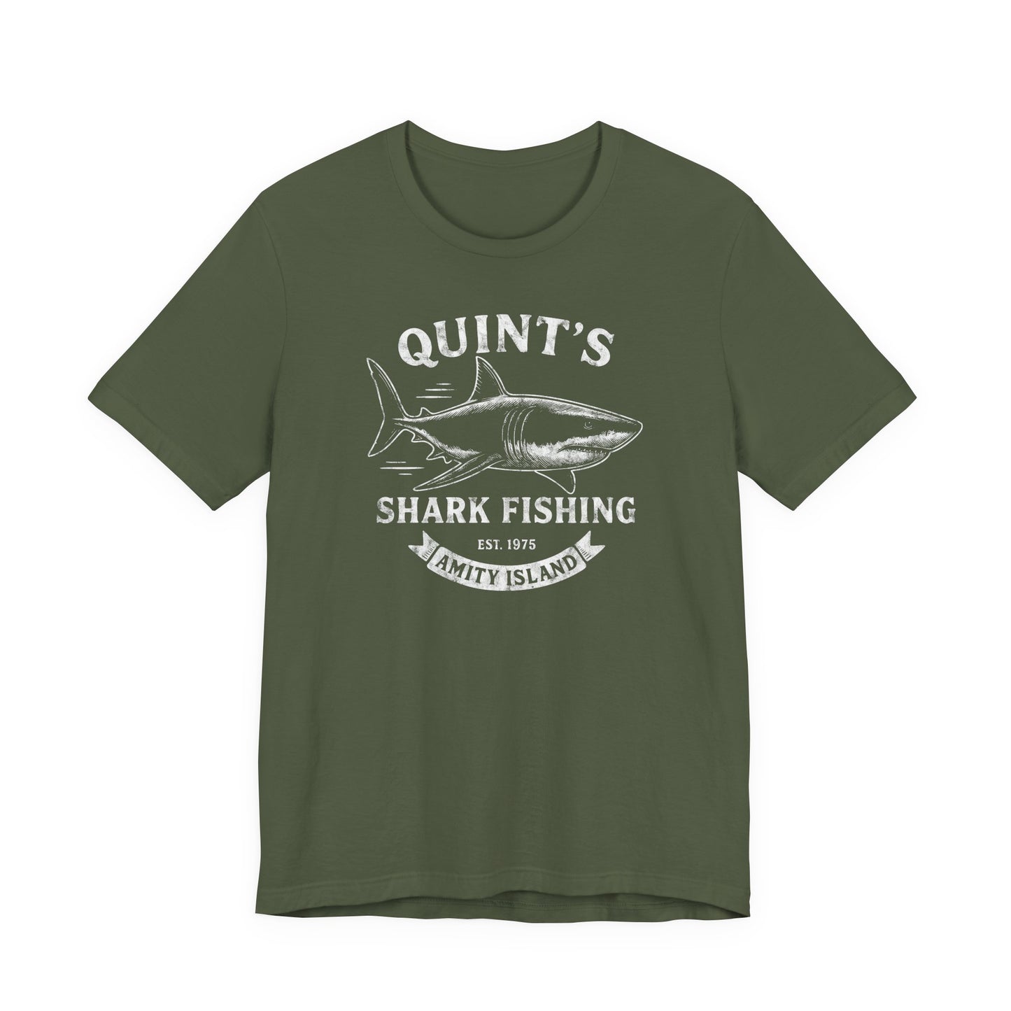 Quint's Shark Fishing Tours - Jaws Amity Island 1975 Unisex Tee, Fishing Shirt