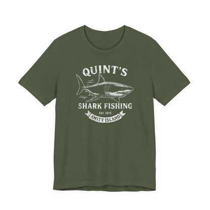 Quint's Shark Fishing Tours - Jaws Amity Island 1975 Unisex Tee, Fishing Shirt