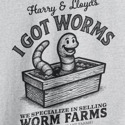 I Got Worms shirt - Funny Dumb and Dumber T-shirt, Comedy Graphic Tee, Vintage Pop Culture