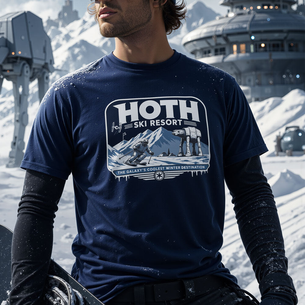 Hoth Ski Resort Shirt – Star Wars Inspired Ski T-Shirt | Bella Canvas 3001 Sci-Fi Snow Tee