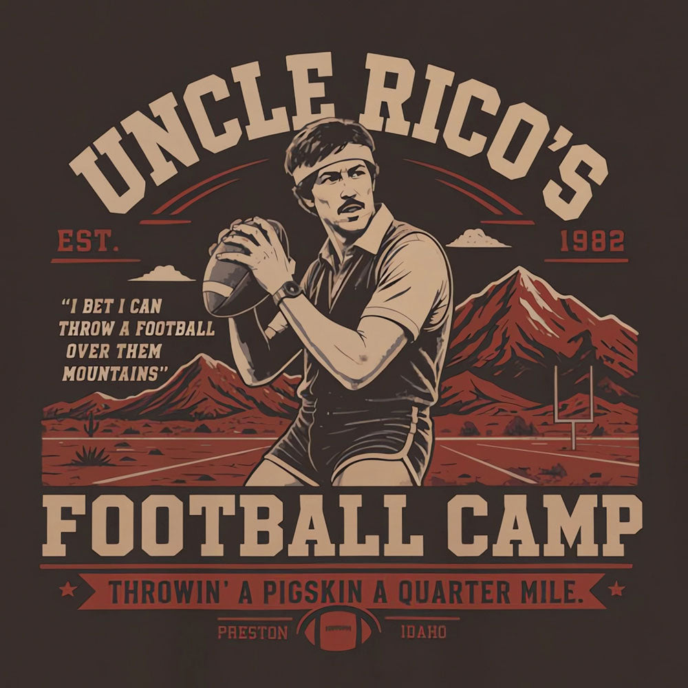 Uncle Rico’s Football Camp T-Shirt – Funny Retro Comedy Tee
