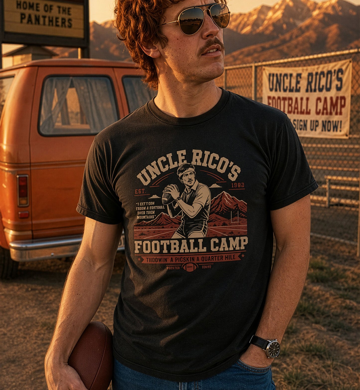 Uncle Rico’s Football Camp T-Shirt – Funny Retro Comedy Tee