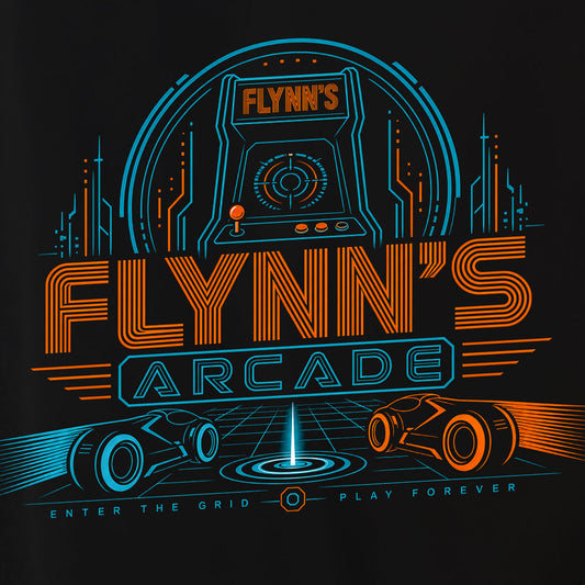 FLYNN'S ARCADE Shirt - TRON Inspired Tee, Retro Arcade 80s Gamers tshirt