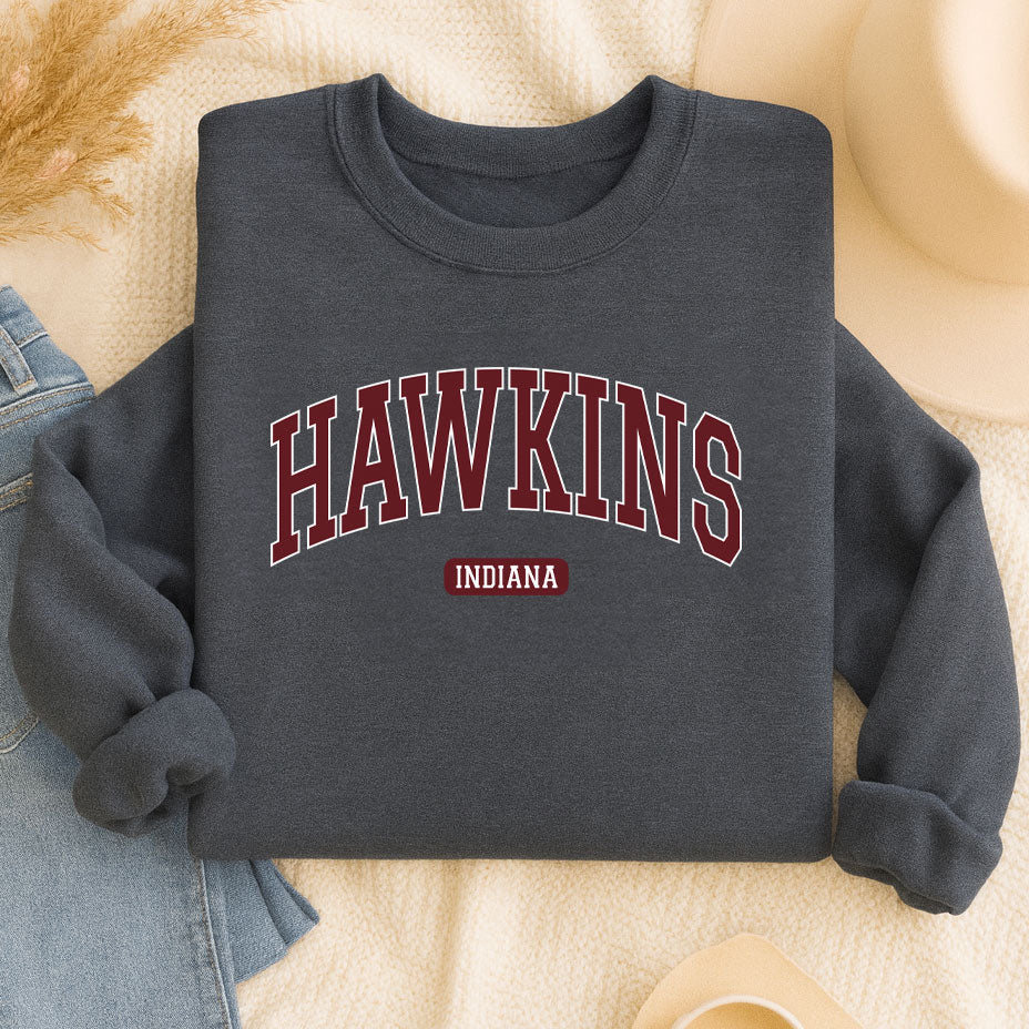 Hawkins Indiana Retro Sweatshirt - Hawkins High School