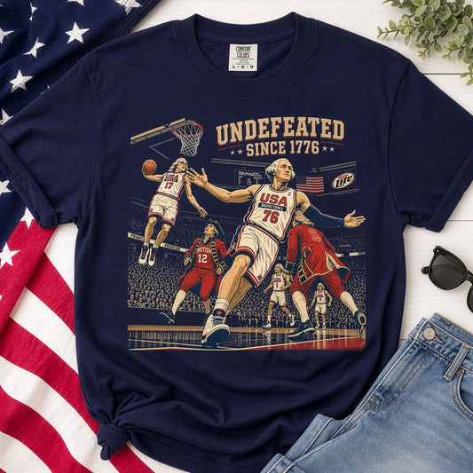 Comfort Colors® Undefeated America Shirt - Funny 4th Of July Shirt, Founding Father Tee, USA Meme Tee, Independence Day Gift, Patriotic