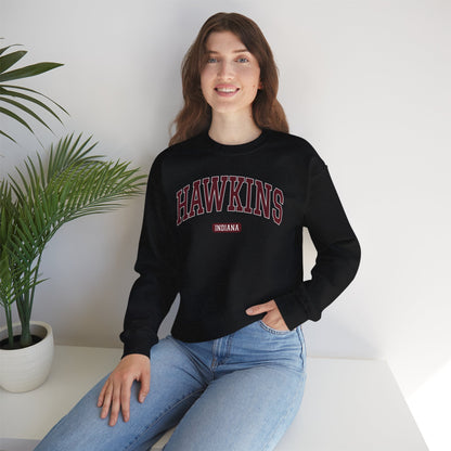 Hawkins Indiana Retro Sweatshirt - Upside Down shirt, Hawkins High School, Halloween Horror Sci-Fi, Funny School Shirt