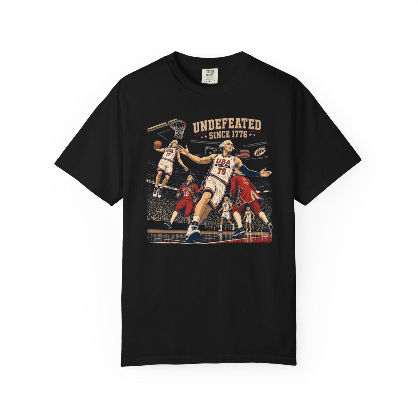 USA Undefeated 1776 Basketball Shirt - Comfort Colors® Funny 4th Of July Shirt