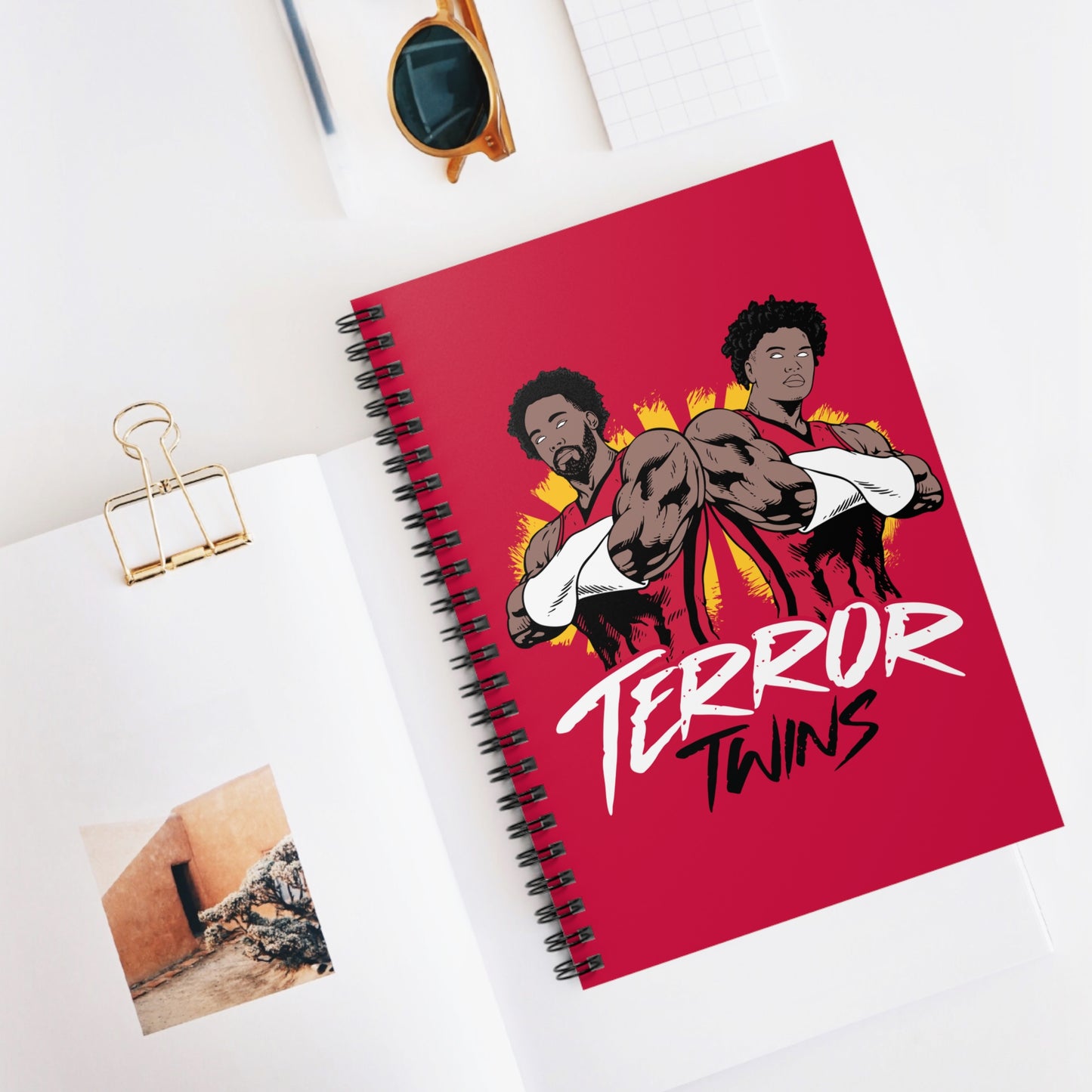 TERROR TWINS Spiral Notebook Red - Ruled Line