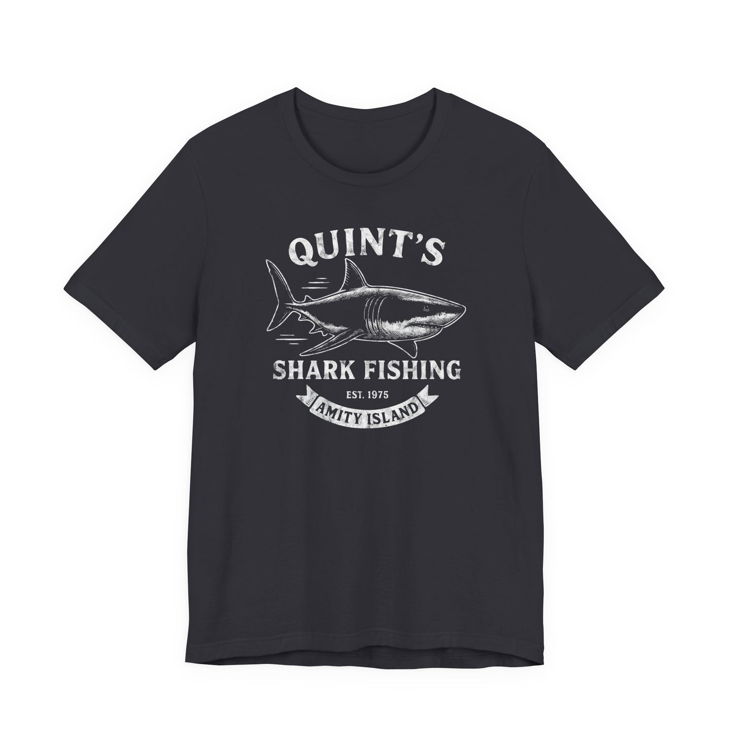 Quint's Shark Fishing Tours - Jaws Amity Island 1975 Unisex Tee, Fishing Shirt