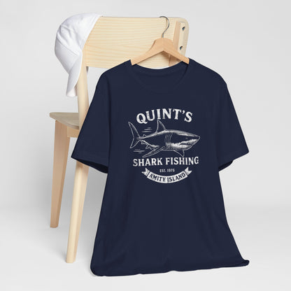 Quint's Shark Fishing Tours - Jaws Amity Island 1975 Unisex Tee, Fishing Shirt