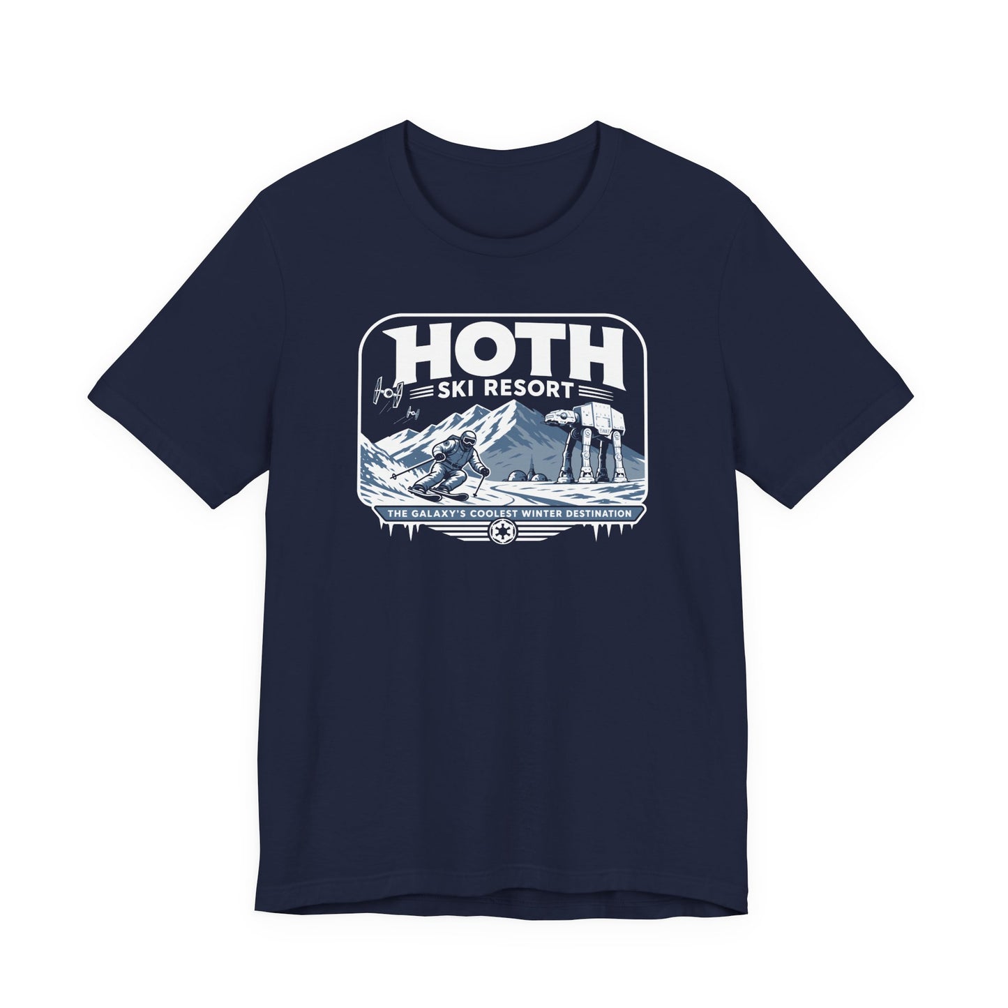 Hoth Ski Resort Shirt – Star Wars Inspired Ski T-Shirt | Bella Canvas 3001 Sci-Fi Snow Tee