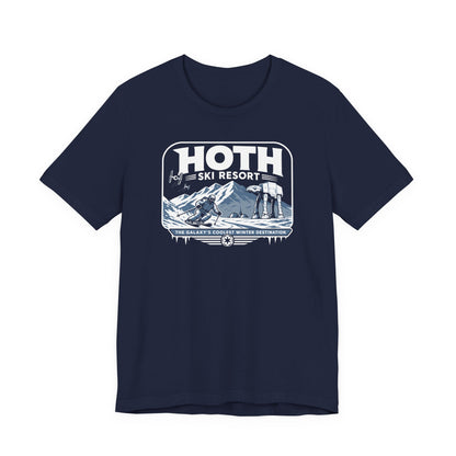 Hoth Ski Resort Shirt – Star Wars Inspired Ski T-Shirt | Bella Canvas 3001 Sci-Fi Snow Tee