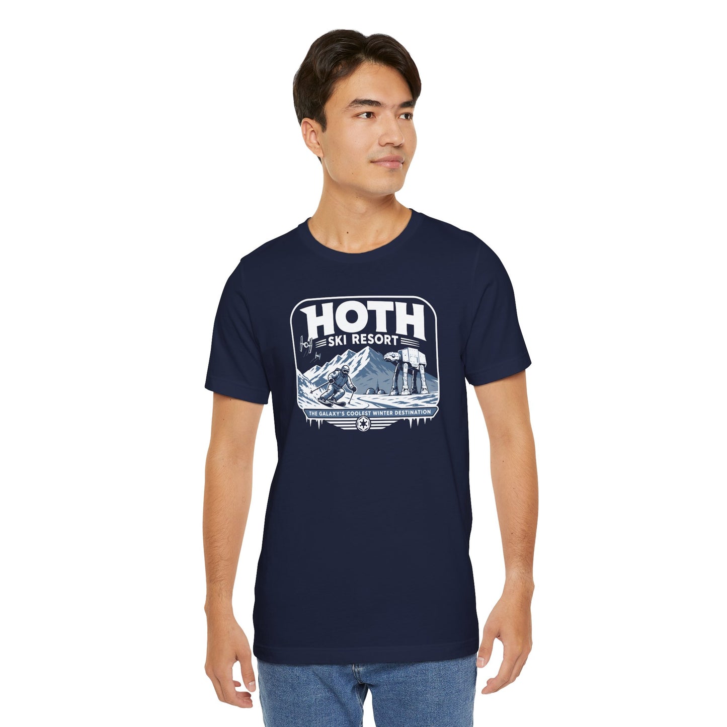 Hoth Ski Resort Shirt – Star Wars Inspired Ski T-Shirt | Bella Canvas 3001 Sci-Fi Snow Tee