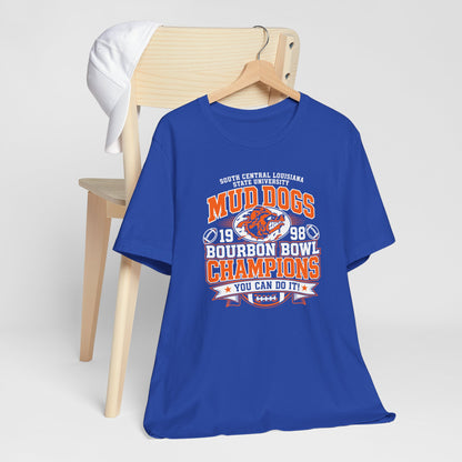 SCLSU Mud Dogs Bourbon Bowl Champions T-Shirt | The Waterboy Movie Parody Tee