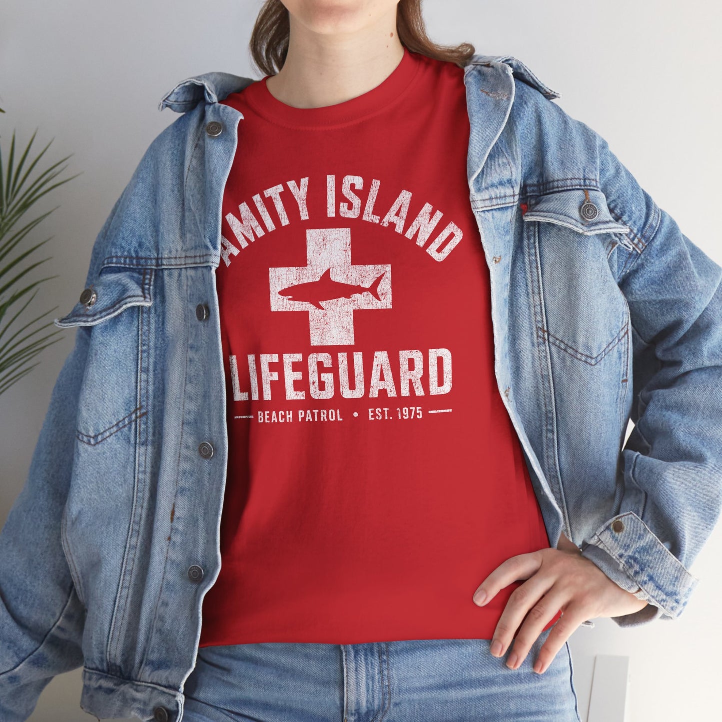 Jaws Amity Island Lifeguard shirt - JAWS Inspired T-Shirt, Vintage Beach Movie Tee