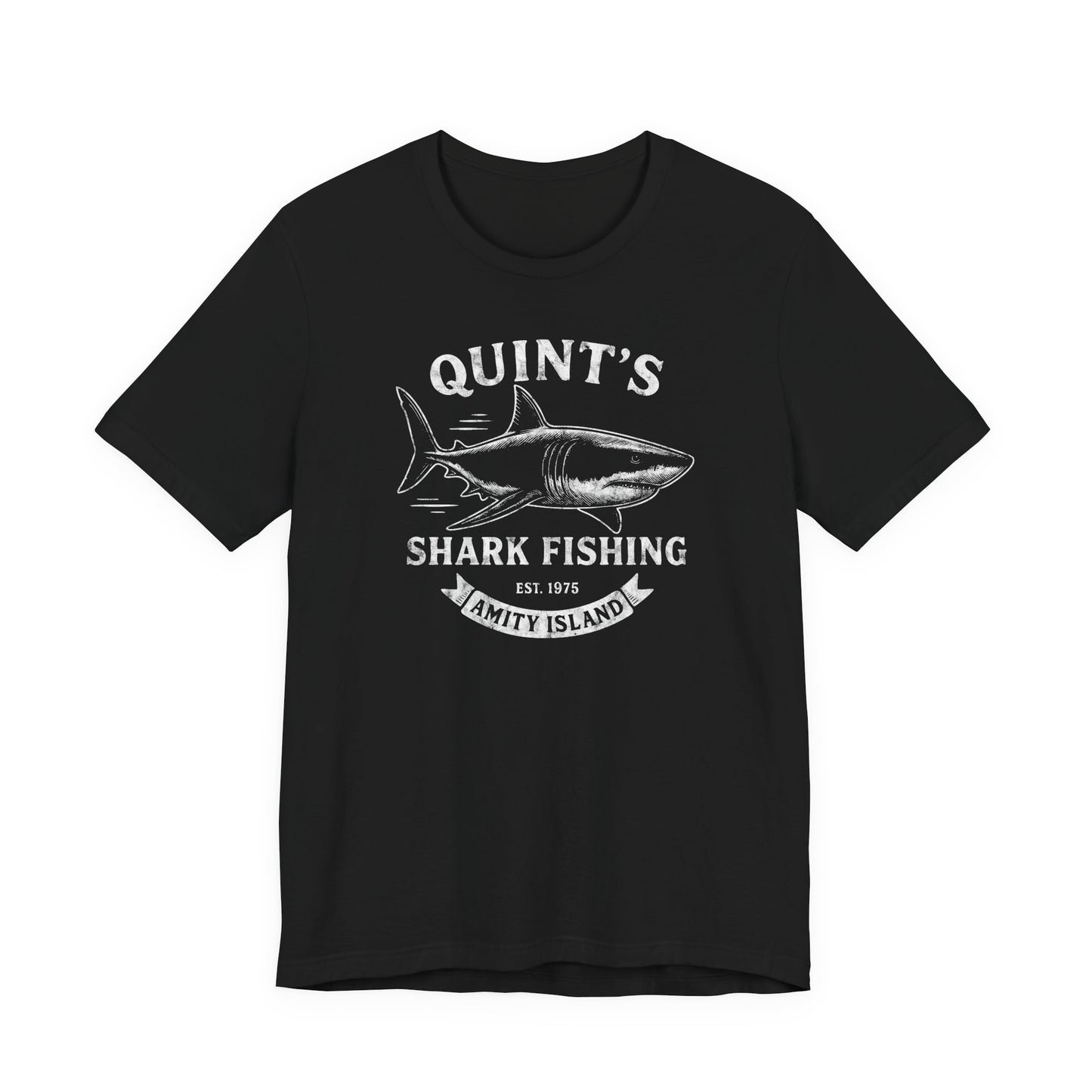 Quint's Shark Fishing Tours - Jaws Amity Island 1975 Unisex Tee, Fishing Shirt