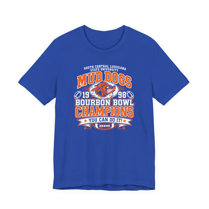 SCLSU Mud Dogs Bourbon Bowl Champions T-Shirt | The Waterboy Movie Parody Tee