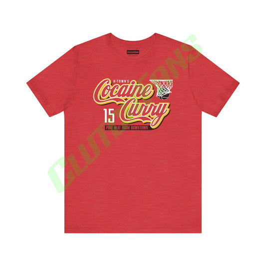 Cocaine Curry: Pure Heat From Downtown Heather Red / S T-Shirt